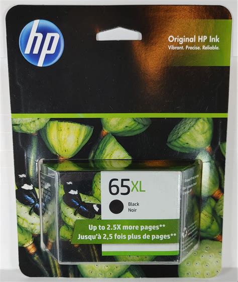 Genuine Hp 65xl Black Ink Cartridge New Sealed Ebay