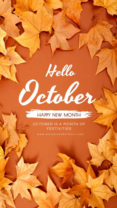 Hello October New Month Template Postermywall