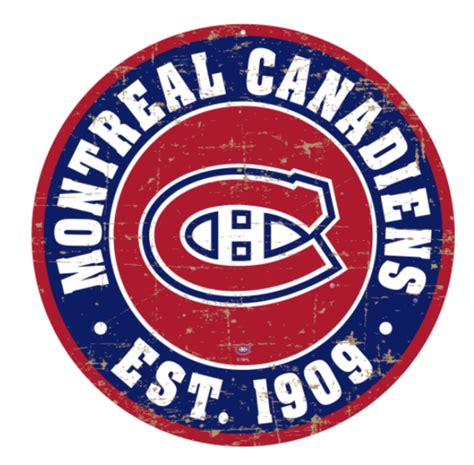 Acdc0661 Montreal Canadiens Wall Sign 22 Round Distressed