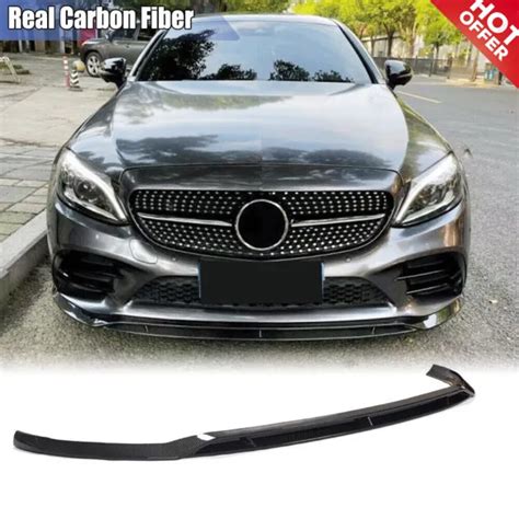 Carbon Front Bumper Lip Spoiler For Mercedes Benz W C A C