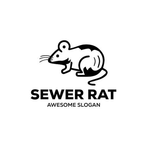 Premium Vector Vector Rat Simple Mascot Logo Design Illustration