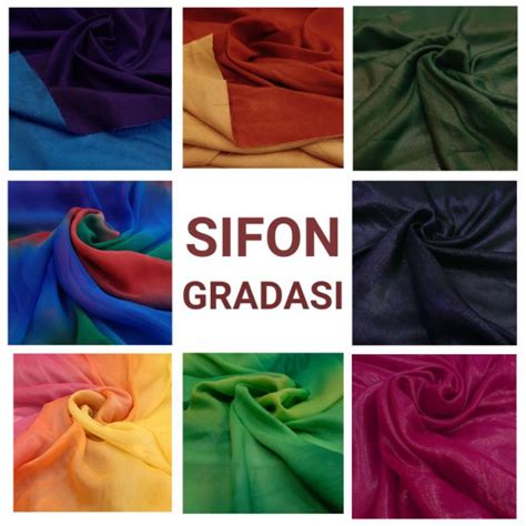 Jual Kain Chifon Gradasi Chiffon Premium Chiffon Motif Ceruty