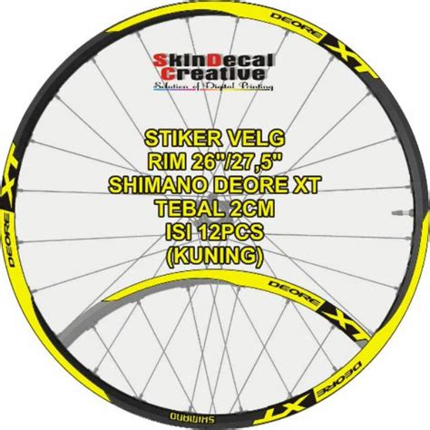 Jual Stiker Decal RIMS Velg Sepeda Mtb Kuning Putih Merah Shopee