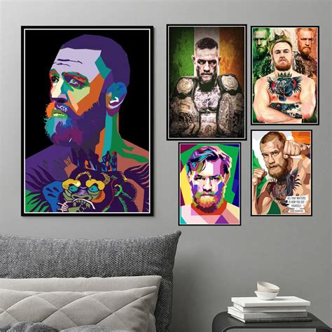 Conor Mcgregor Boxing Floyd Mayweather Art Poster Canvas Painting Wall