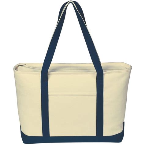 Imprinted Large Heavy Cotton Canvas Boat Tote Bags Tote Bags Boat Totes