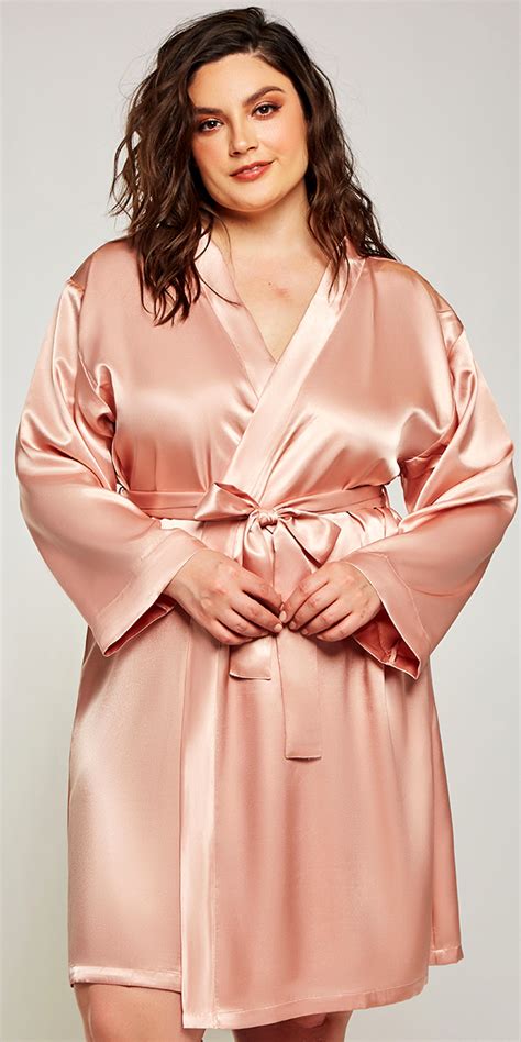 Satin Robe With Long Sleeves Sexy Womens Loungewear Sleepwear