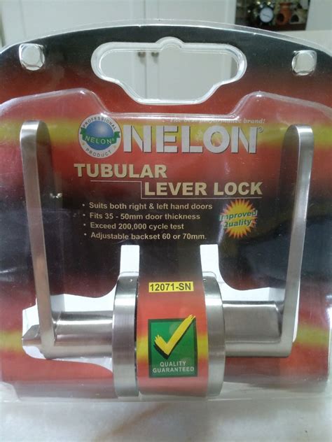 Nelson Tubular Lever Lock 12071 SN Furniture Home Living Security