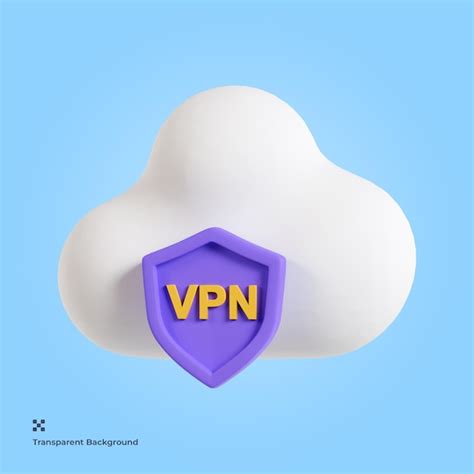 Premium Psd Cloud Vpn D Icon