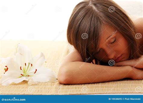 Teen Girl Relaxing In Massage Stock Image Image Of Person Health 10538695