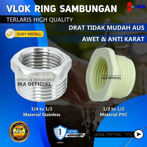 Jual Verlop Ring Stainles X Vring Vsock Oversock Verlup Verlop