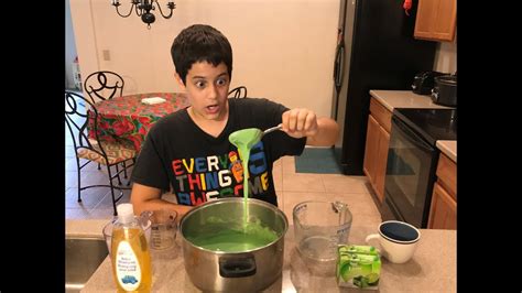 Super Old Video How To Make Green Nickelodeon Slime Diy No Glue Super