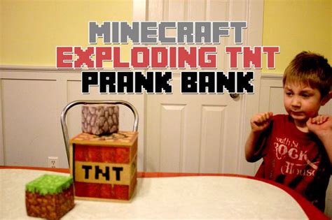 Minecraft Exploding TNT Prank Bank (Wood Printer Image Transfer ...