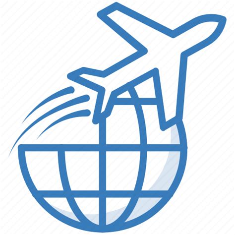 Air delivery, air freight, globe, international shipping, plane icon