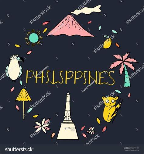 National Symbols Philippines Culture Architecture Stock Vector (Royalty Free) 1141777157 ...