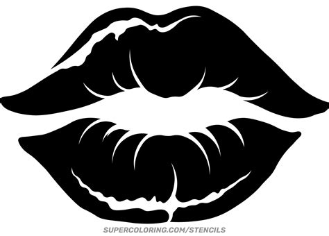 Stencil Of Lip Free Printable Papercraft Templates