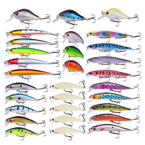 Almighty Juego De Se Uelos De Pesca Mixtos Cebo Duro Flotante Crankbait