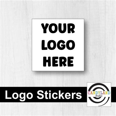 Custom Square Logo Stickers – Candyland Studio