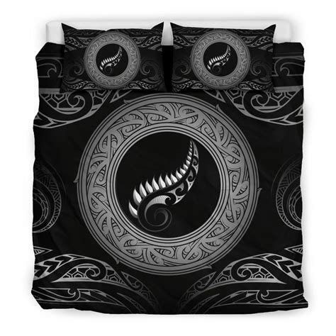 Aio Pride New Zealand Maori Culture Silver Fern Piece Duvet Cove