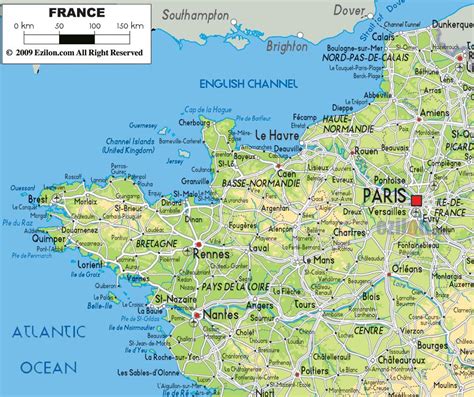 Map Of Northern France Coast Map Of France Northern Coast Western