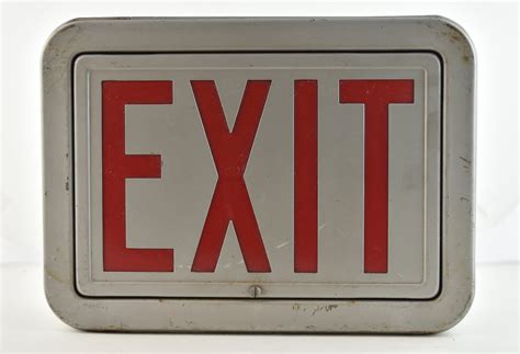 Steel Exit Signs — Architectural Antiques