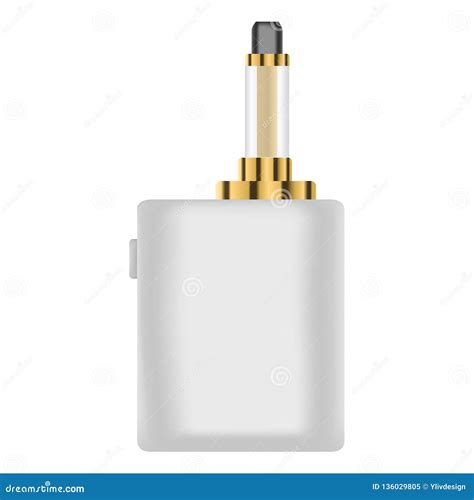 Icono Blanco Del Dispositivo Del Vape Estilo Realista Ilustraci N Del