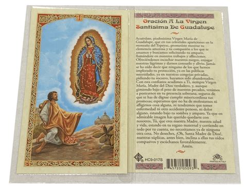 Oracion A La Virgen Santisima De Guadalupe Laminated Prayer Cards Pack Porn Sex Picture