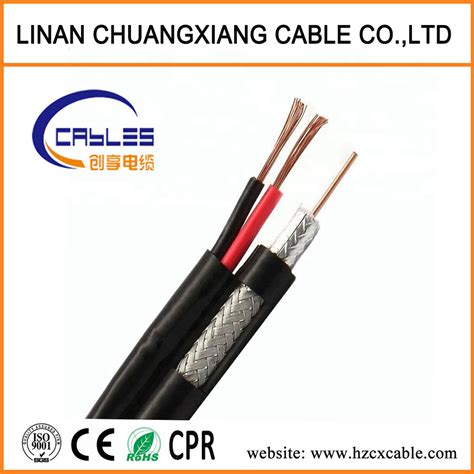 Coaxial Cable Rg With Power Cable Copper Wire Tv Cable Twin Cable For