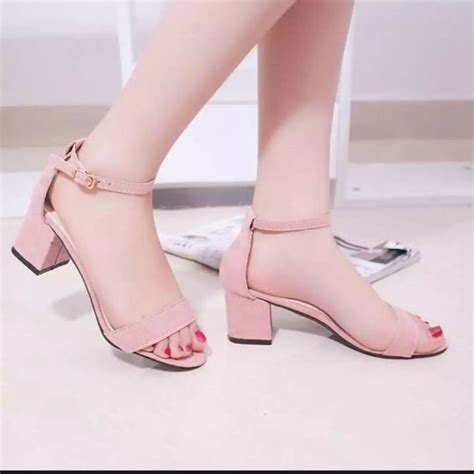 Sandal High Heels Wanita Simpel Terbaru 2022 Sendal Hak Tahu 5 Cm