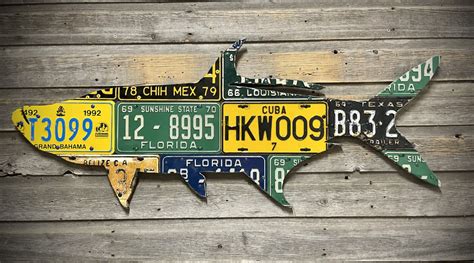 World Tour Tarpon License Plate Art Ready To Ship Codys Fish