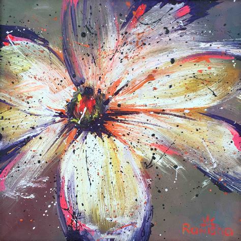 Abstract Flower, Painting by Hanna Taranishyna | Artmajeur