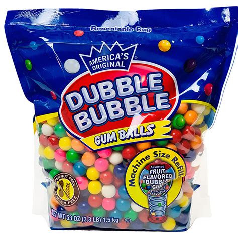 Dubble Bubble Gumballs 53 Oz Resealable Bag Gumball Machine Warehouse