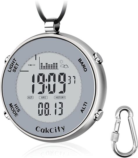 Cakcity Reloj De Bolsillo Digital Con Cadena Para Hombre Resistente