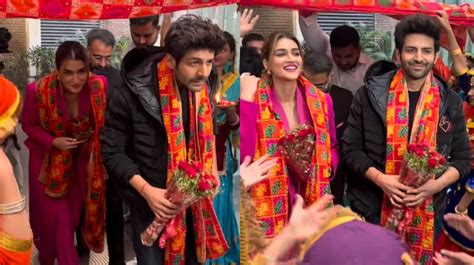 Shehzada Jodi Kartik Aaryan And Kriti Sanons Lohri Celebrations Are Giving Fans ‘newly Married