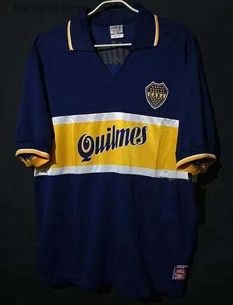 Retro Soccer Jersey 1981 Boca Juniors Maradona ROMAN Caniggia RIQUELME