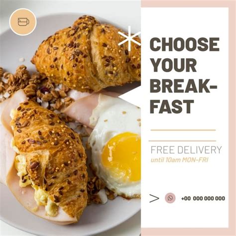 Free Breakfast Restaurant Instagram Post Template