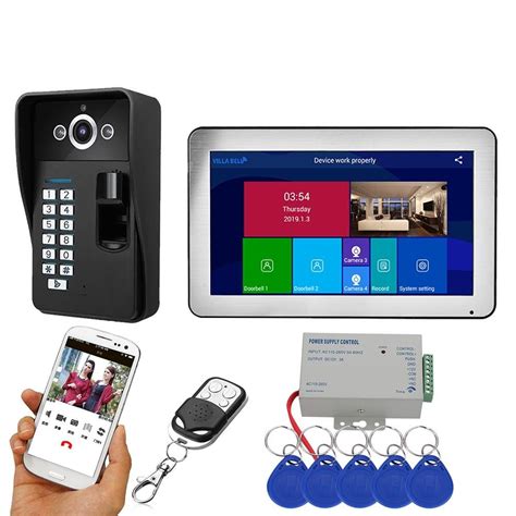 Ennio 10 Inch Wifi Wireless Fingerprint Rfid Video Door Phone Doorbell