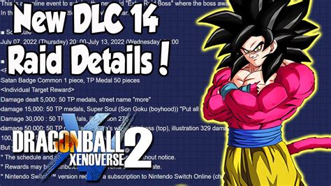 Xenoverse 2 New DLC 14 Raid Rewards Details YouTube