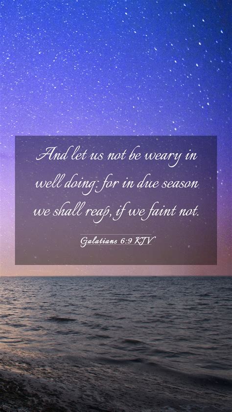 Galatians Kjv Mobile Phone Wallpaper And Let Us Not Be Weary In