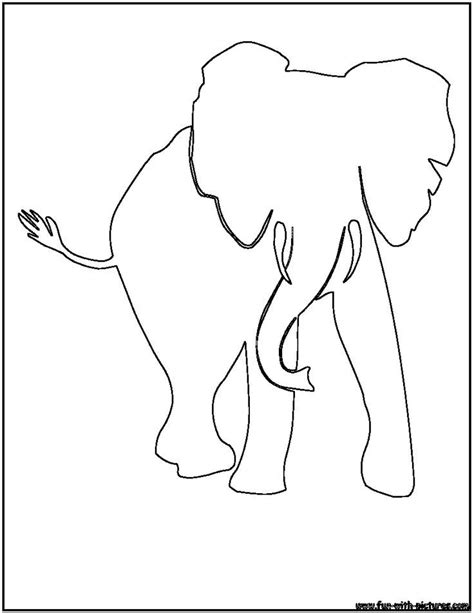 Outline Of Elephant - Coloring Home