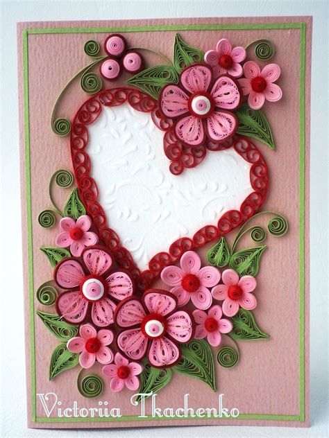 Quilling Love Card` Card Template