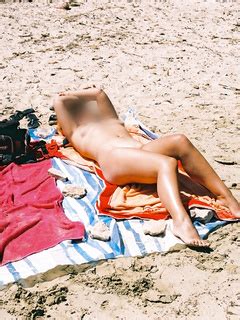 Totally Naked Wife Hubby At Clothes Optional Beach