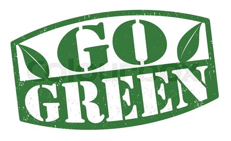 Go Green Grunge Rubber Stamp Stock Vector Colourbox