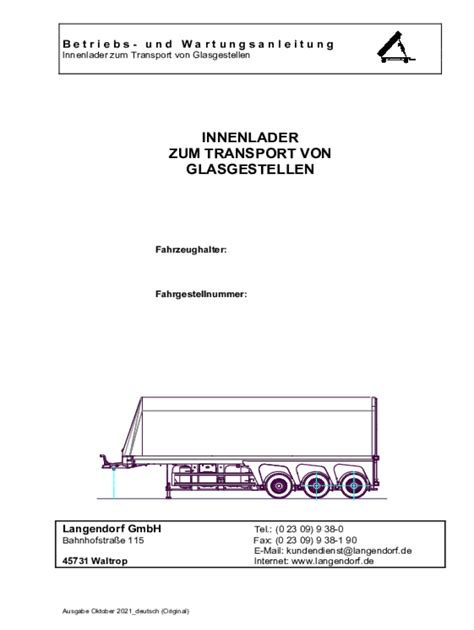 Ausfüllbar Online ZUM TRANSPORT VON Fax Email Drucken pdfFiller