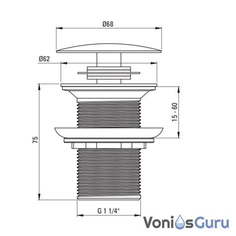 Deante dugno vožtuvas Click Clack chromo spalva NHC 010A