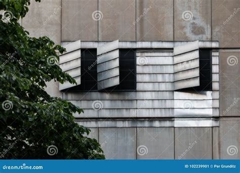 Building with Ventilation Shaft Stock Image - Image of opening, light ...