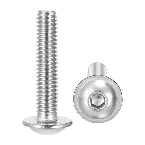 Uxcell M4 X 20mm 304 Stainless Steel Flanged Button Head Socket Cap Screws 50 Pack