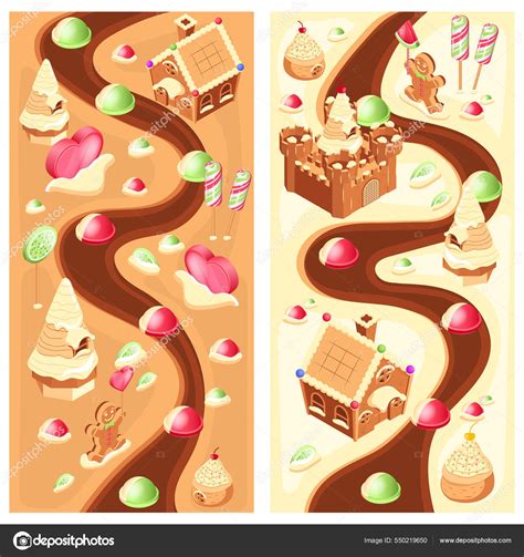 Candy Land Board Game Stock Vector by ©macrovector 550219650