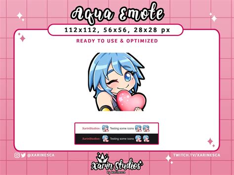 Kingdom Hearts Aqua Emote For Twitch Discord Youtube Kick Stream Emotes Etsy