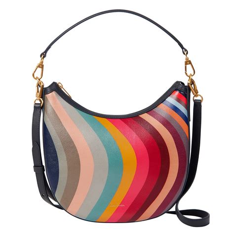 Paul Smith Swirl Print Mini Leather Hobo Bag Women Multi Flannels