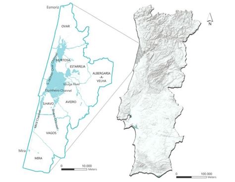 Location Of Ria De Aveiro Region Indicating The Lagoon Main Channels